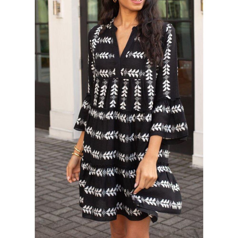 ELAN NWOT ACKLINS EMBROIDERED DRESS sz L